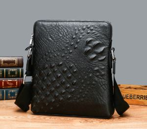 Bossa de missatger de cuir sythetic de cocodrils